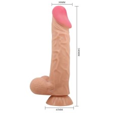 PRETTY LOVE - SLIDING SKIN SERIES REALISTISCHER DILDO MIT SLIDING SKIN SAUNAPF FLEISCH 24 CM