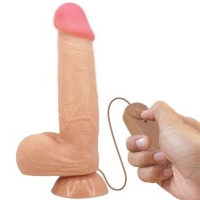 PRETTY LOVE - SÉRIE SLIDING SKIN DILDO REALÍSTICO COM VENTOSA DESLIZANTE CONTROLO REMOTO PELE CARNE 21,8 CM