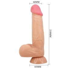 PRETTY LOVE - SÉRIE SLIDING SKIN DILDO REALÍSTICO COM VENTOSA DESLIZANTE CONTROLO REMOTO PELE CARNE 21,8 CM