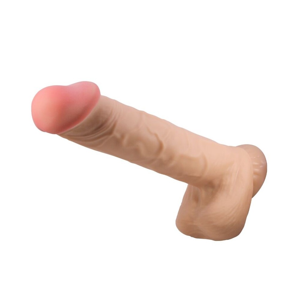 PRETTY LOVE - SÉRIE SLIDING SKIN DILDO REALÍSTICO COM VENTOSA DESLIZANTE PELE CARNE 26 CM