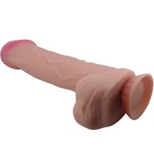 PRETTY LOVE - SLIDING SKIN SERIES REALISTISCHER DILDO MIT SLIDING SKIN SAUGNAPF BRAUN 26 CM