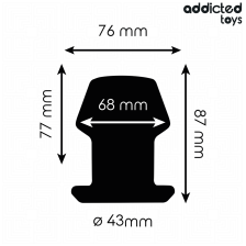 ADDICTED TOYS - EXTREM HOHL ANAL PLUG GRÖSSE M 8,7 CM