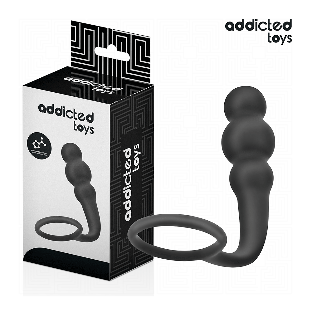 ADDICTED TOYS - ANAL PLUG WITH RING SILICONE MODEL 1