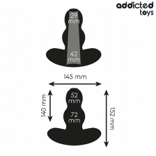ADDICTED TOYS - TAPPO ANALE CAVO TAGLIA XXL 15,2 CM