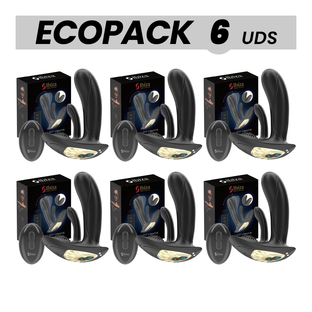 ECOPACKS 6 EINHEITEN - TRAGBARER VIBRATOR IBIZA MIT G-PUNKT- UND KLITORISSTIMULATION MIT FERNBEDIENUNG