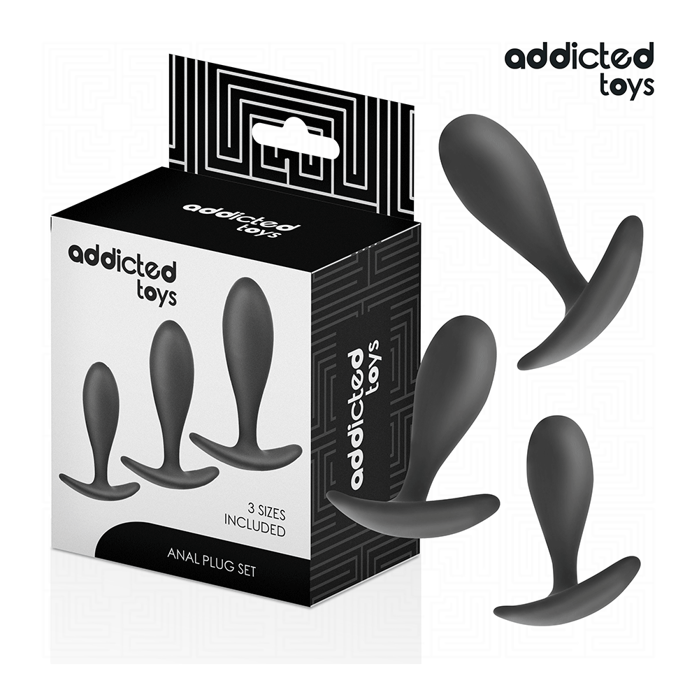 ADDICTED TOYS - SET OF 3 ANAL PLUG SILICONE MODEL 2