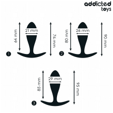 ADDICTED TOYS - 3ER-SET ANALPLUG MODELL 2