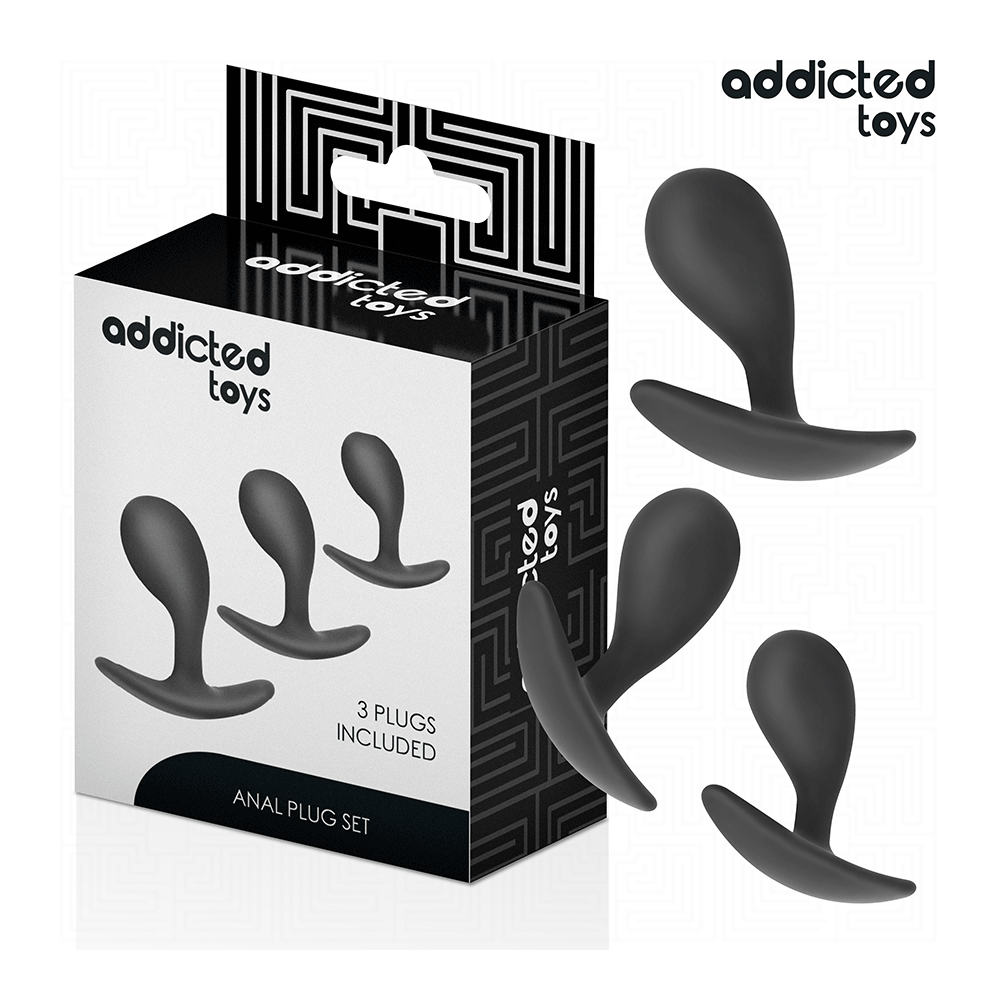 ADDICTED TOYS - SET OF 3 ANAL PLUG SILICONE MODEL 3
