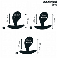 ADDICTED TOYS - 3ER-SET ANALPLUG MODELL 3