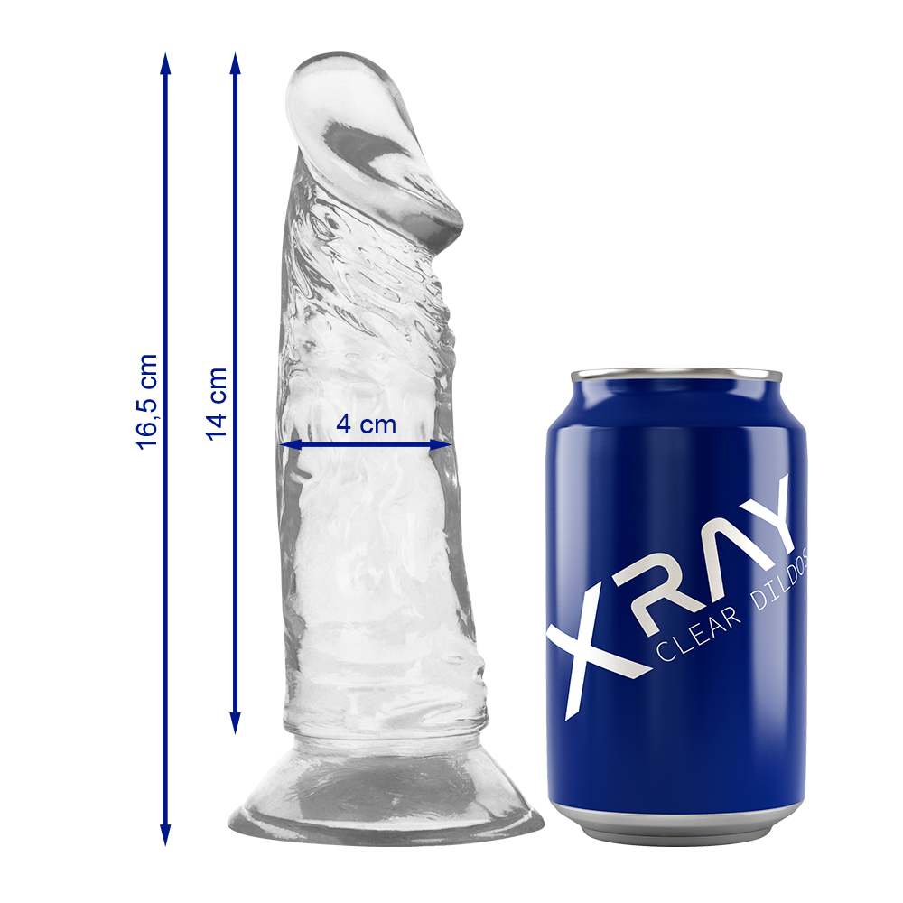 XRAY CLEAR COCK 16.5 CM X 4 CM