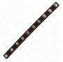 KINK - ANEL DE COURO PARA PÊNIS COM FECHO DE PRESSÃO FORRO VERMELHO 21 X 1,5 CM