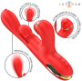 INTENSE - KATY MULTIFUNCTION CLITORIS STIMULATOR 4 INTERCHANGEABLE HEADS RED