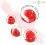 INTENSE - ESTIMULADOR DE CLITÓRIS MULTIFUNCIONAL KATY 4 CABEÇAS INTERCAMBIÁVEIS VERMELHO