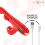 INTENSE - ESTIMULADOR DE CLITÓRIS MULTIFUNCIONAL KATY 4 CABEÇAS INTERCAMBIÁVEIS VERMELHO