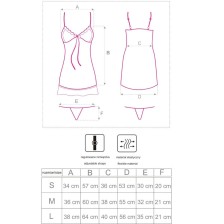 LIVCO CORSETTI FASHION - HYEONA 1710 BABYDOLL + TANGA ROSE XL