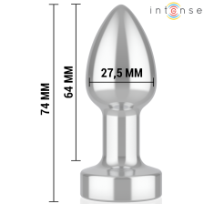 INTENSE - PLUG ANAL 10 VIBRAÇÕES METAL COM CONTROLE REMOTO S