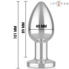 INTENSE - PLUG ANAL 10 VIBRAÇÕES METAL COM CONTROLE REMOTO L