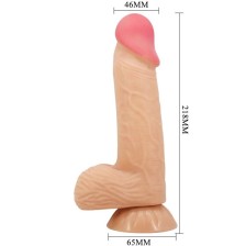 PRETTY LOVE - SLIDING SKIN SERIES REALISTIC DILDO WITH SLIDING SKIN SUCTION CUP 20.6 CM