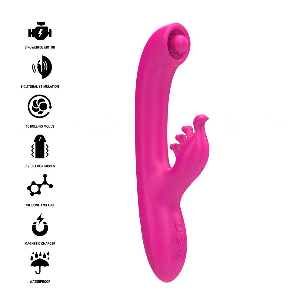 INTENSE - CHRISTINA VIBRATORE MULTIFUNZIONE RABBIT 22,5 CM ROSA