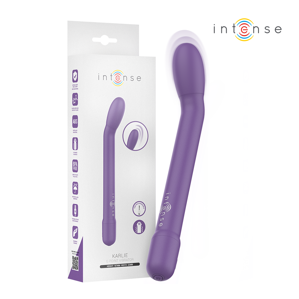 INTENSE - ESTIMULADOR DE PONTO G RECARREGÁVEL KARLIE ROXO