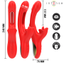 INTENSE - JESSICA MULTIFUNCIONAL VIBRADOR ESTIMULAÇÃO DO CLITÓRIS 24,8 CM VERMELHO
