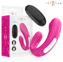 INTENSE - JANET DOUBLE STIMULATEUR ET VIBRATEUR EN U AVEC TÉLÉCOMMANDE ROSE