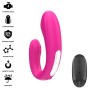 INTENSE - JANET DOUBLE STIMULATEUR ET VIBRATEUR EN U AVEC TÉLÉCOMMANDE ROSE