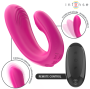 INTENSE - JANET DOPPELTER U-FÖRMIGER STIMULATOR UND VIBRATOR MIT FERNBEDIENUNG ROSA