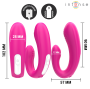 INTENSE - JANET DOUBLE STIMULATEUR ET VIBRATEUR EN U AVEC TÉLÉCOMMANDE ROSE