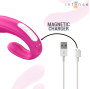 INTENSE - JANET DUAL U-SHAPED STIMULATOR AND VIBRATOR WITH REMOTE CONTROL PINK