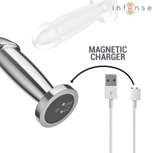 INTENSE - PLUG ANAL 10 VIBRAÇÕES DILDO DE METAL COM CONTROLE REMOTO S