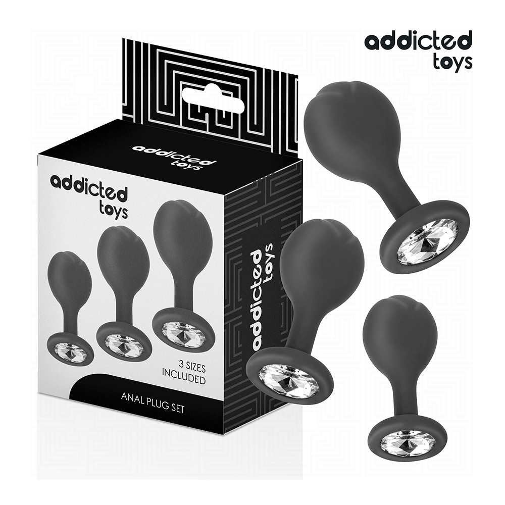 ADDICTED TOYS - LOT DE 3 PLUG ANAL AVEC BIJOU