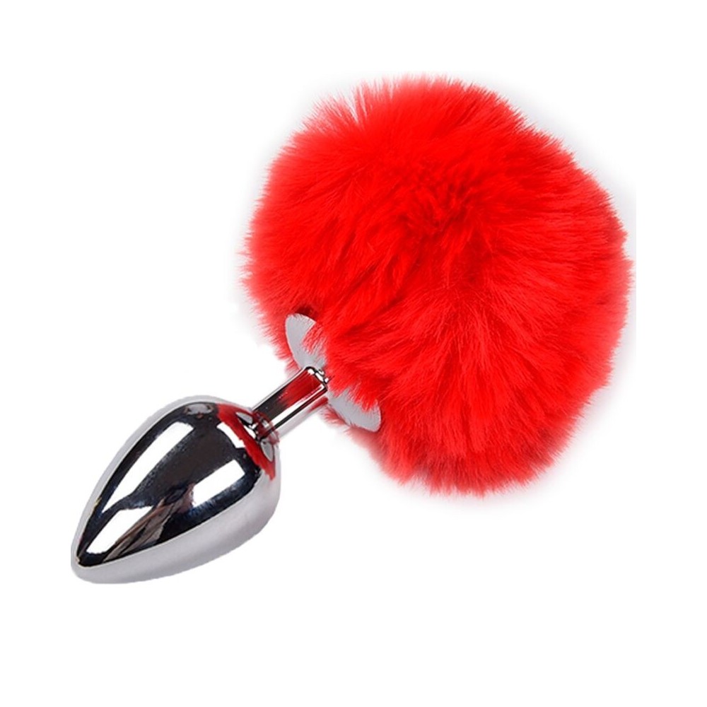 ALIVE - PLUG PIACERE ANALE METALLO LISCIO ROSSO FLUFFY TAGLIA S