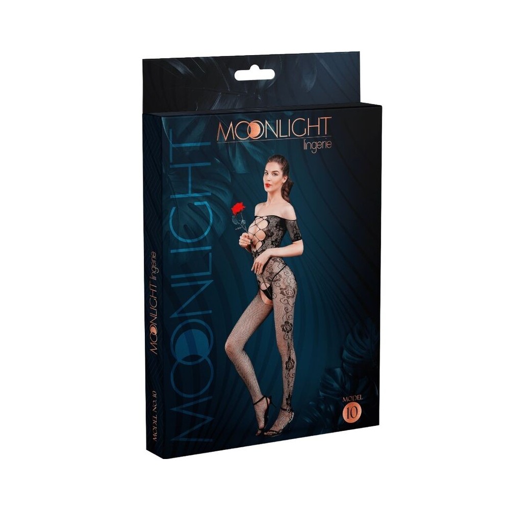 MOONLIGHT - BODYSTOCKING MODÈLE 10 NOIR TAILLE UNIQUE