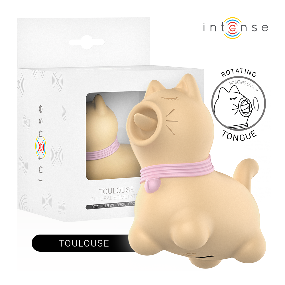 INTENSE - STIMULATEUR TOULOUSE AVEC LANGUE ROTATIVE À 360º JAUNE
