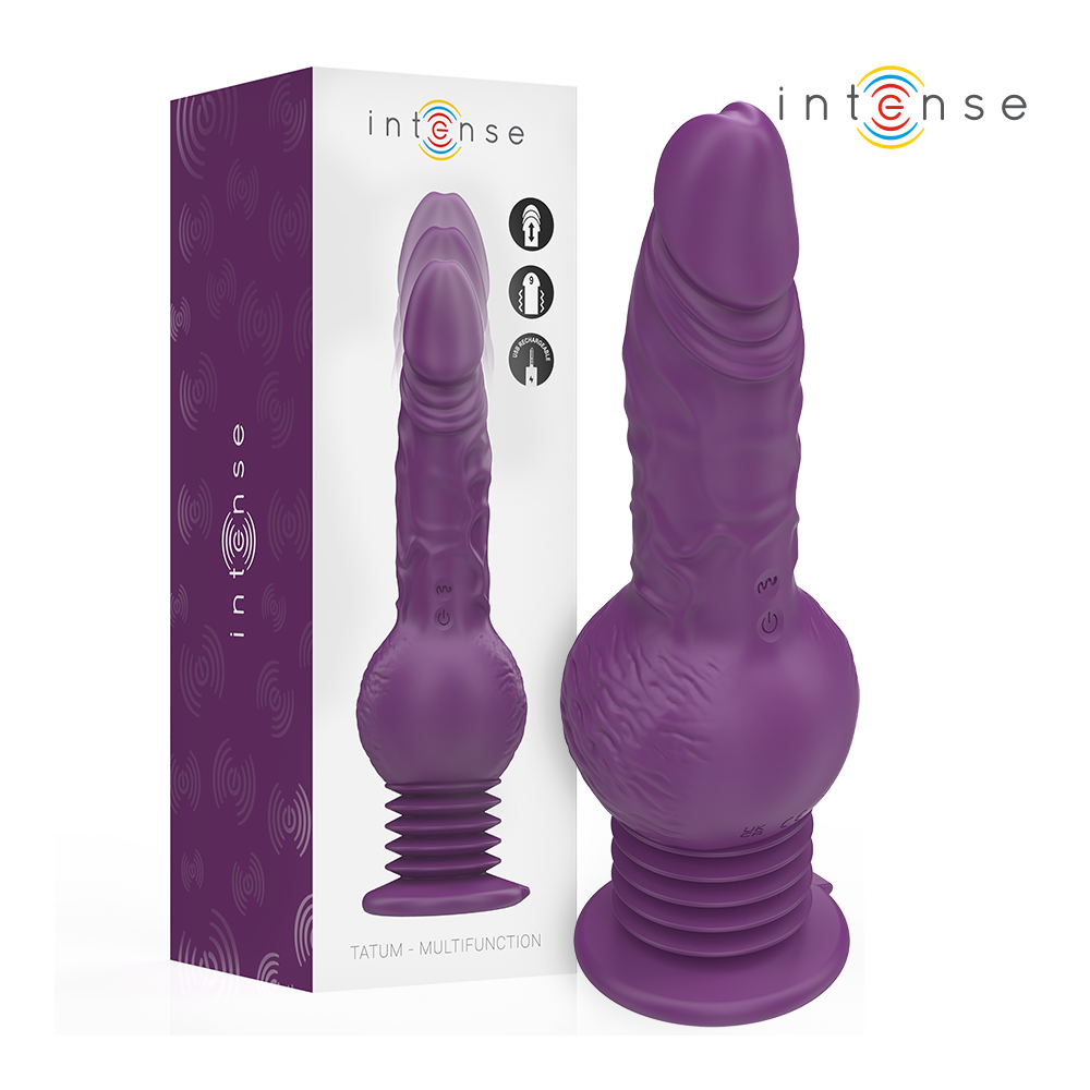 INTENSE - VIBRADOR MULTIFUNCIONAL TATUM COM VIBRAÇÃO PARA CIMA E PARA BAIXO 24 CM ROXO