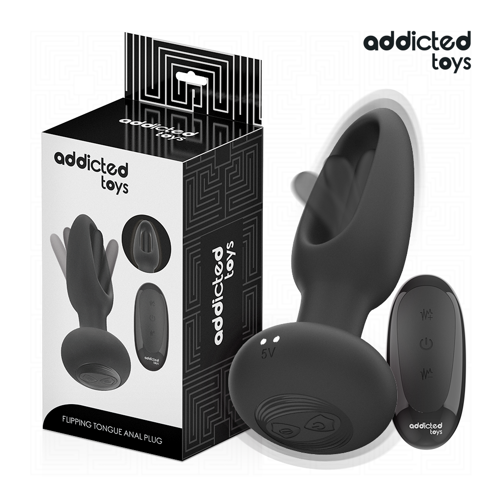 ADDICTED TOYS - PLUG ANAL COM LÍNGUA VIBRATÓRIA E CONTROLE REMOTO