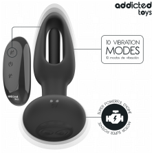 ADDICTED TOYS - ANALPLUG MIT VIBRIERENDER ZUNGE UND FERNBEDIENUNG