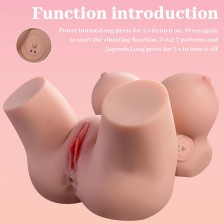 XISE - FRIEDA TORSO FEMMINILE REALISTICO CON VIBRAZIONE 36 CM