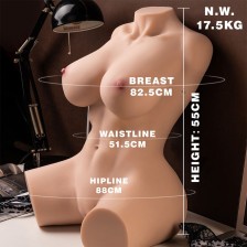XISE - MURIEL WEIBLICHER REALISTISCHER TORSO MIT STOSSENDER 55 CM
