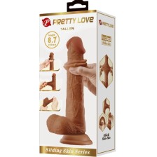 PRETTY LOVE - DILDO REALISTA ALTO 22 CM MARROM