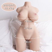 XISE - TORSO REALISTA FEMININO LIMPO COM IMPULSO DE 71 CM