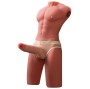 XISE – JASON HALBKÖRPER REALISTISCHER MÄNNLICHER TORSO MIT STOSS- UND VIBRATIONSMÖGLICHKEITEN 55 CM