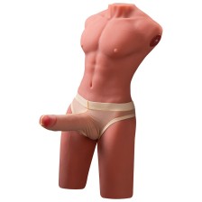 XISE - JASON MEIO CORPO TORSO MASCULINO REALISTA COM IMPULSO E VIBRAÇÃO 55 CM