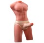 XISE - JASON MEIO CORPO MASCULINO REALISTA COM FUNÇÃO DE EMPURRAR E VIBRAR 55 CM