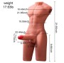 XISE – JASON HALBKÖRPER REALISTISCHER MÄNNLICHER TORSO MIT STOSS- UND VIBRATIONSMÖGLICHKEITEN 55 CM