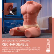 XISE - JASON MEZZO CORPO TORSO MASCHILE REALISTICO CON SPINTA E VIBRAZIONE 55 CM
