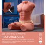XISE – JASON HALBKÖRPER REALISTISCHER MÄNNLICHER TORSO MIT STOSS- UND VIBRATIONSMÖGLICHKEITEN 55 CM