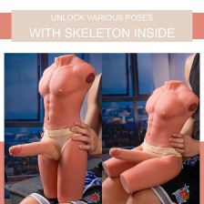XISE - JASON MEZZO CORPO TORSO MASCHILE REALISTICO CON SPINTA E VIBRAZIONE 55 CM