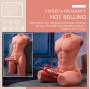 XISE - JASON MEIO CORPO MASCULINO REALISTA COM FUNÇÃO DE EMPURRAR E VIBRAR 55 CM